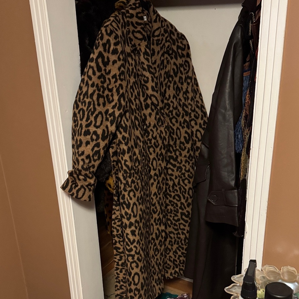 Leopard long coat